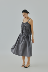 Kayci Drawstring Midi Dress